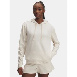 Bluza Damska UA Rival Terry Hoodie. Brązowe bluzy Under Armour, bez wzorów, bez kaptura. Za 155.99 zł.