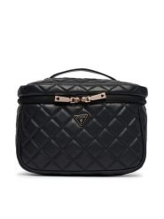 Guess Kosmetyczka Juliet Travel TWQN24 56039 Czarny. Czarne kufry i kosmetyczki Guess, z aplikacjami, ze skóry, bez dodatków. Za 344.99 zł.