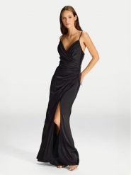 Hey Kyla Sukienka wieczorowa 5AI075HK Czarny Slim Fit. Czarne sukienki Hey Kyla, bez wzorów, z syntetyku, wizytowe, bez kołnierzyka, bez ramiączek. Za 1,019.00 zł.