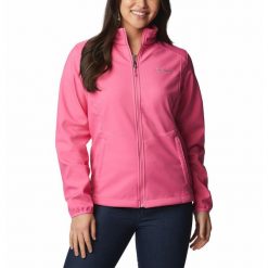 Kurtka Przejściowa Damska Columbia Kruser Ridge II Softshell. Czerwone kurtki sportowe Columbia, l, bez wzorów, z softshellu, bez kaptura, trekkingowe. Za 331.80 zł.