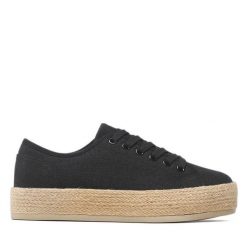 Espadryle Jenny Fairy. Czarne espadryle Jenny Fairy, bez wzorów, bez obcasa, bez zapięcia. Za 59.99 zł.