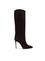 Le Silla Kozaki 2100T090RCPPVEL Brązowy. Brązowe kozaki LE SILLA, ze skóry, bez obcasa, na szpilce, bez zapięcia. Za 5,429.00 zł.