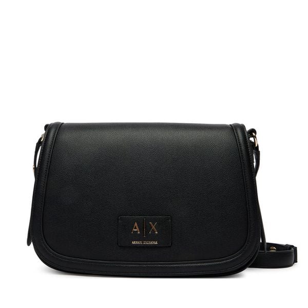 Torebka Armani Exchange. Czarne listonoszki Armani Exchange, bez wzorów, bez dodatków. Za 431.99 zł.