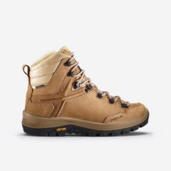 Buty trekkingowe damskie MT500 Vibram skóra wodoodporne. Brązowe trekkingi SIMOND, z kauczuku, przed kolano, trekkingowe. Za 599.99 zł.