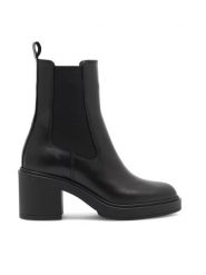 Gino Rossi Sztyblety FERGIE 2784440PE Czarny. Czarne botki Gino Rossi, bez wzorów, z materiału, bez obcasa, na słupku, bez zapięcia. Za 349.99 zł.