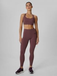 4F Legginsy treningowe z jednorazową regulacją długości damskie - brązowe M. Brązowe legginsy 4f, l, bez wzorów, z podwyższonym stanem, do biegania. Za 179.99 zł.