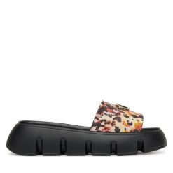 Klapki Liu Jo. Brązowe klapki Liu Jo, bez wzorów, bez obcasa. Za 299.99 zł.