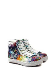 Goby Sneakersy w kolorze białym ze wzorem rozmiar: 38. Białe trampki Goby, bez wzorów, z materiału, za kostkę, bez zapięcia. Za 217.99 zł.