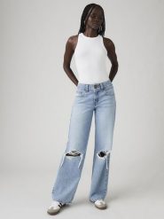 Levi's Dżinsy - Loose fit - w kolorze błękitnym rozmiar: W27/L34. Niebieskie jeansy Levi's®, l, z aplikacjami. Za 172.89 zł.