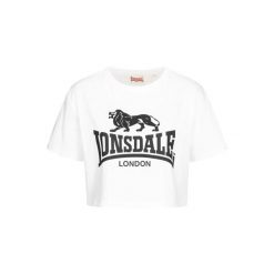 Damska przycięta koszulka Lonsdale Gutch Common. Białe bluzki Lonsdale, bez wzorów, sportowe, bez kołnierzyka, bez ramiączek. Za 121.00 zł.