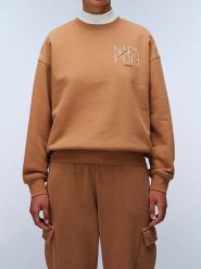 Napapijri Bluza w kolorze jasnobrązowym rozmiar: M. Brązowe bluzy Napapijri, m, bez wzorów, bez kaptura. Za 171.28 zł.