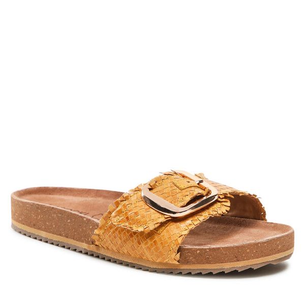 Klapki Lasocki. Brązowe klapki Lasocki, bez wzorów, bez obcasa. Za 149.99 zł.