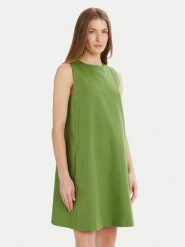 Weekend Max Mara Sukienka codzienna Racer 2515221102 Zielony Regular Fit. Zielone sukienki Weekend Max Mara, na co dzień, bez wzorów, z bawełny, bez kołnierzyka, bez ramiączek, proste. Za 799.99 zł.