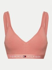 Tommy Hilfiger Biustonosz top UW0UW04612 Różowy. Czerwone biustonosze TOMMY HILFIGER, xl, bez wzorów, z bawełny, bez kołnierzyka, bez ramiączek. Za 99.99 zł.