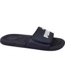 Klapki damskie Puma Cool Cat 2.0 V. Czarne klapki Puma, bez wzorów, z materiału, bez obcasa. Za 185.00 zł.