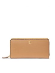 LAUREN RALPH LAUREN Portfel damski 432876730013 Brązowy. Brązowe portfele Lauren Ralph Lauren, bez wzorów, ze skóry. Za 409.99 zł.