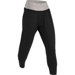 Spodnie haremki, dł. 3/4, Level 1 bonprix czarny. Czarne spodnie sportowe bonprix, bez wzorów, z dżerseju, z obniżonym stanem, na fitness i siłownię. Za 74.99 zł.
