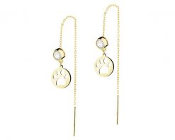 Złote kolczyki z cyrkoniami - łapki. Żółte kolczyki Apart, z cyrkonią, złote. Za 1,399.00 zł.