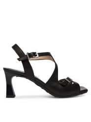 Hispanitas Sandały HV264814 C002 Czarny. Czarne sandały Hispanitas, bez wzorów, ze skóry, bez obcasa, na słupku, bez zapięcia. Za 619.99 zł.
