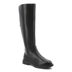 Czarne Kozaki Vinceza Stylowe Obuwie Damskie Zapinane Na Suwak. Czarne kozaki VINCEZA, na jesień, ze skóry, bez obcasa, na obcasie, bez zapięcia. Za 280.99 zł.