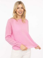 Zwillingsherz Sweter "Blogger" w kolorze jasnoróżowym rozmiar: XL. Różowe swetry Zwillingsherz, xl, bez wzorów, z kaszmiru, bez ramiączek. Za 359.95 zł.