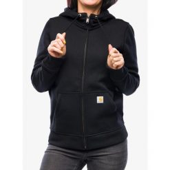 Bluza z kapturem damska Carhartt Clarksburg Zip Sweatshirt. Czarne bluzy Carhartt, l, bez wzorów, z kapturem. Za 314.99 zł.