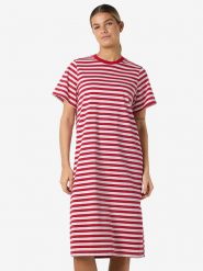 Noisy may Sukienka "Ember" w kolorze czerwono-białym rozmiar: L. Czerwone sukienki Noisy may, l, bez wzorów, z bawełny, bez kołnierzyka, bez ramiączek, midi. Za 104.99 zł.