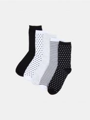 Skarpetki z bawełną 5 pack - wielobarwny. Skarpety Sinsay, bez wzorów, z bawełny. Za 19.99 zł.