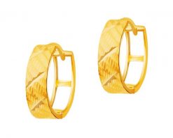 Złote kolczyki - koła, 13 mm. Żółte kolczyki Apart, złote. Za 699.00 zł.
