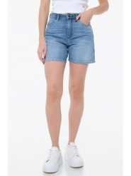 Wrangler Szorty dżinsowe - Regular fit - w kolorze błękitnym rozmiar: W27. Niebieskie szorty Wrangler, z aplikacjami, klasyczne, z podwyższonym stanem. Za 126.75 zł.