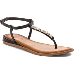 Sandały GIOSEPPO - 45331 Black. Czarne klapki Gioseppo, z aplikacjami, z materiału, bez obcasa, na obcasie, bez zapięcia. W wyprzedaży za 179.00 zł.