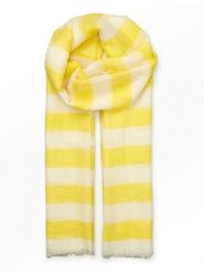 Becksöndergaard Szal w kolorze biało-żółtym - 200 x 100 cm rozmiar: onesize. Białe szaliki Becksöndergaard, bez wzorów, z jedwabiu. Za 149.45 zł.