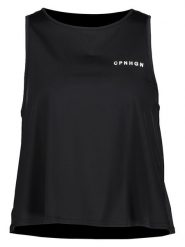 Copenhagen Studios Top sportowy w kolorze czarnym rozmiar: XS. Czarne koszulki sportowe Copenhagen Studios, bez wzorów, z materiału, bez ramiączek, outdoorowe. Za 47.94 zł.