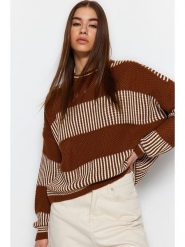 Trendyol Sweter w kolorze jasnobrązowym rozmiar: M. Brązowe swetry Trendyol, m, bez wzorów, bez ramiączek. Za 122.09 zł.