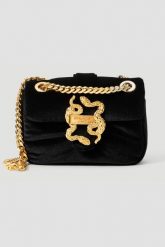 JUST CAVALLI Czarna damska torebka Iconic Snakes Puffy Style 3. Czarne kopertówki Just Cavalli, bez wzorów, bez dodatków. W wyprzedaży za 663.99 zł.