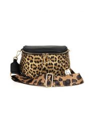 Anna Morellini Skórzana torebka "Gabriella" w kolorze złoto-czarnym - 20 x 15 x 10 cm rozmiar: onesize. Czarne torby na ramię Anna Morellini, bez wzorów, z materiału, na ramię, bez dodatków. Za 260.99 zł.