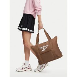Torebka Reebok. Brązowe shopper Reebok, bez wzorów, bez dodatków. Za 79.99 zł.