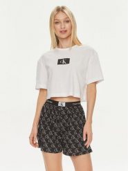Calvin Klein Underwear Piżama 000QS7180E Granatowy Relaxed Fit. Niebieskie piżamy Calvin Klein Underwear, bez wzorów, z bawełny, bez ramiączek. Za 139.99 zł.