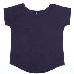 Koszulka Damska Z Luźnym Krojem. Niebieskie bluzki MANTIS, bez wzorów, casualowe, bez kołnierzyka, bez ramiączek. Za 62.99 zł.