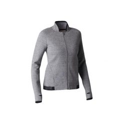 Bluza na zamek Gym & Pilates 520 damska. Szare bluzy DOMYOS, xl, bez wzorów, z bawełny, bez kaptura. Za 109.99 zł.