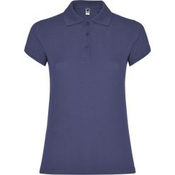 Damska Koszulka Polo W Gwiazdki. Niebieskie koszulki polo ROLY, l, bez wzorów, bez kołnierzyka, bez ramiączek. Za 60.99 zł.
