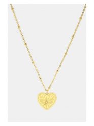 MOODE Naszyjnik "Katia" z zawieszką - dł. 42 cm rozmiar: onesize. Żółte naszyjniki MOODE, z cyrkonią, ze stali. Za 34.99 zł.