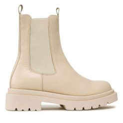 Sztyblety GINO ROSSI. Brązowe botki Gino Rossi, bez wzorów, bez obcasa, na płaskiej podeszwie, bez zapięcia. Za 229.99 zł.