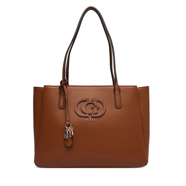 Torebka Guess. Brązowe shopper Guess, z aplikacjami, bez dodatków. Za 434.99 zł.