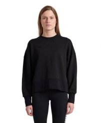 Bluza damska Arena Oversized Crew Neck. Czarne bluzy Arena, m, z aplikacjami, z bawełny, bez kaptura. Za 269.99 zł.