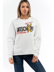 Moschino Bluza w kolorze białym rozmiar: 44. Białe bluzy sportowe MOSCHINO, bez wzorów, bez kaptura. Za 439.24 zł.