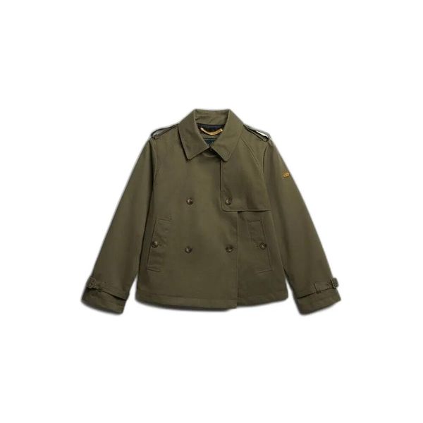 Płaszcz damski Superdry Trench. Zielone płaszcze Superdry, l, bez wzorów, bez kaptura. Za 583.50 zł.