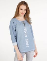 Bluzka z bawełny. Bluzki Unisono, s, z aplikacjami, z bawełny, bez kołnierzyka, bez ramiączek. Za 129.00 zł.