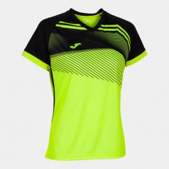 Koszulka do piłki nożnej damska Supernova II. Czarne bluzki Joma, l, bez wzorów, sportowe, bez kołnierzyka, bez ramiączek. Za 131.99 zł.