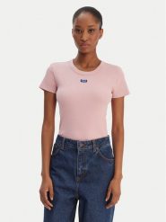 HUGO T-Shirt Easy 50523924 Różowy jasny Slim Fit. Czerwone t-shirty Hugo, s, bez wzorów, z bawełny, bez kołnierzyka, bez ramiączek. Za 136.99 zł.